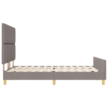 Bedframe met hoofdeinde Taupe 140 x 190 cm Stof