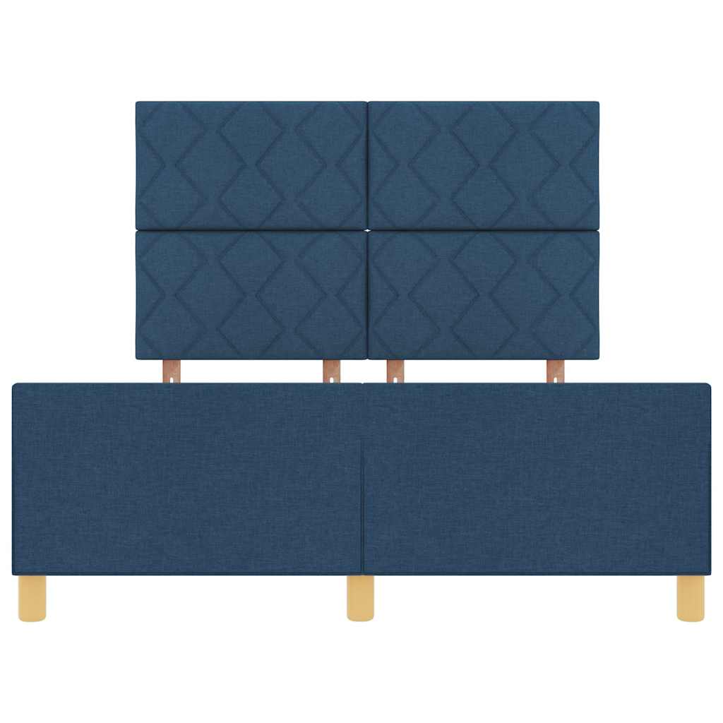 Bedframe met hoofdeinde Blauw 140 x 190 cm Stof