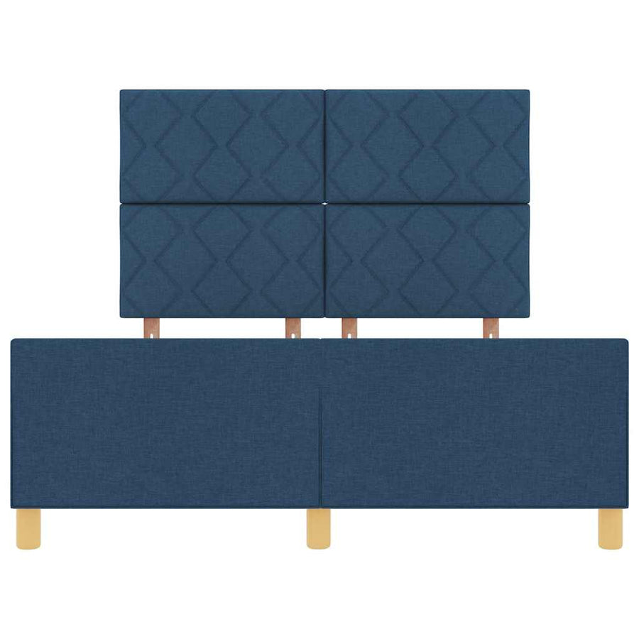 Bedframe met hoofdeinde Blauw 140 x 190 cm Stof