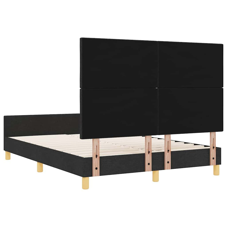 Bedframe met hoofdeinde Zwart 140 x 200 cm Stof