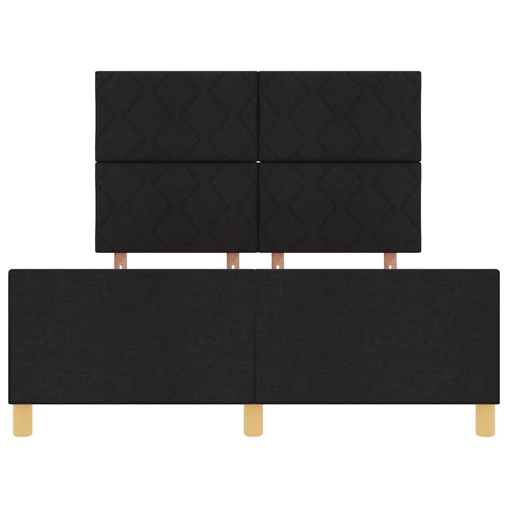 Bedframe met hoofdeinde Zwart 140 x 200 cm Stof