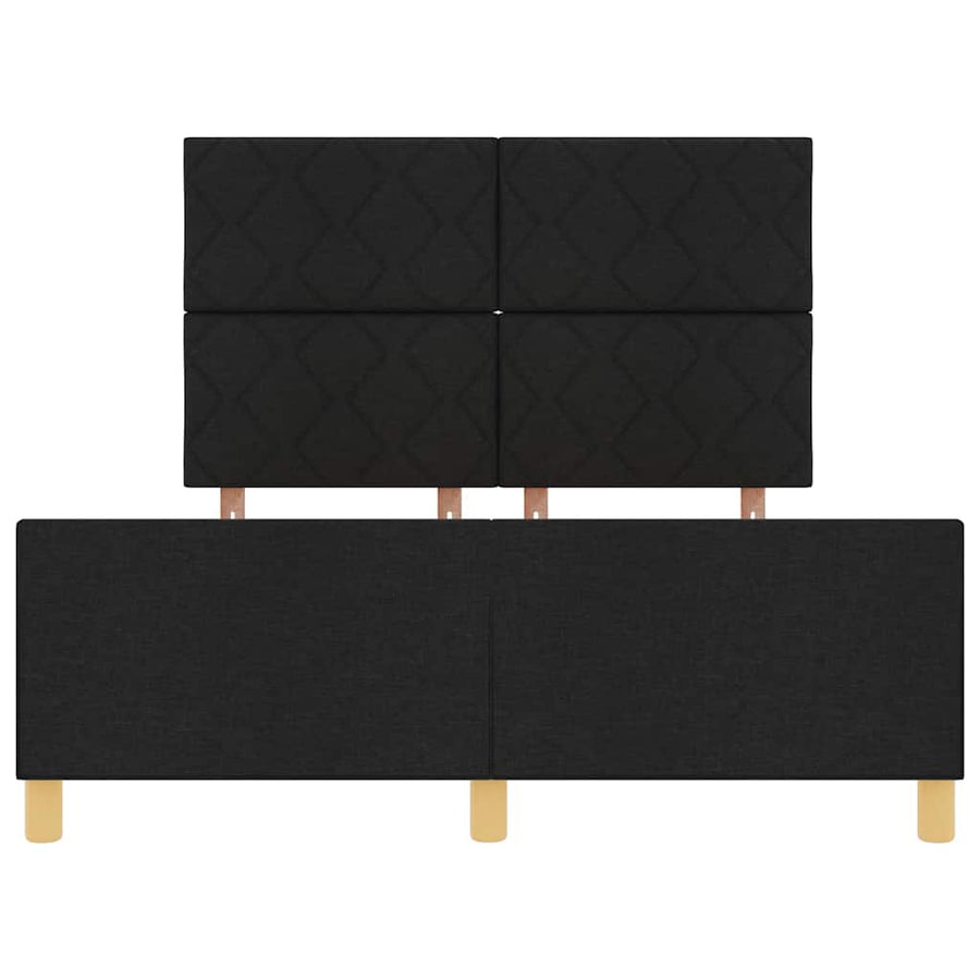 Bedframe met hoofdeinde Zwart 140 x 200 cm Stof
