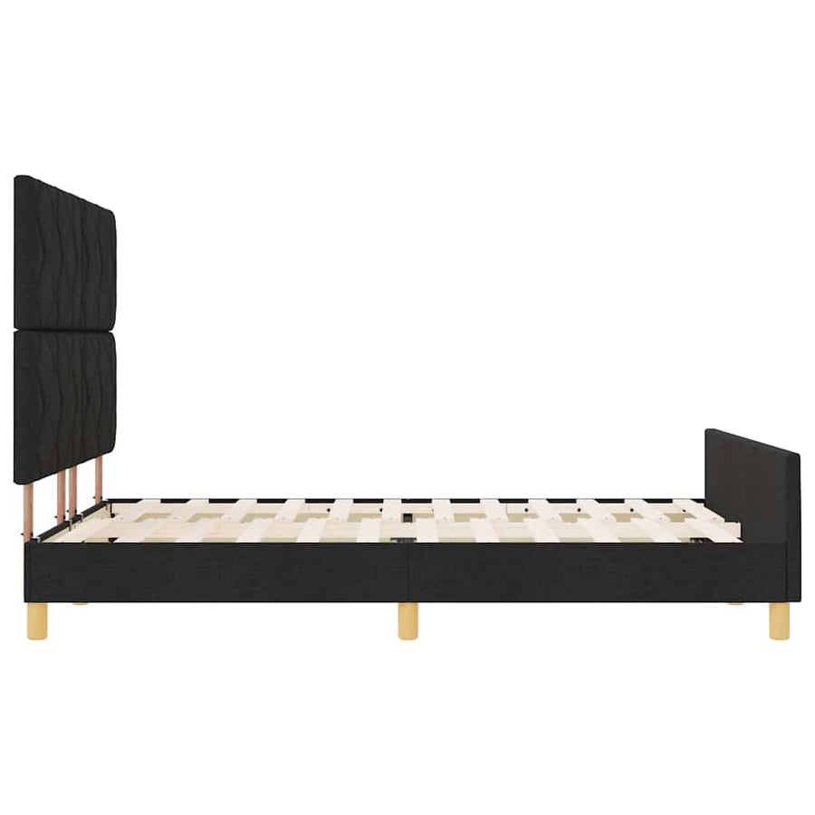Bedframe met hoofdeinde Zwart 140 x 200 cm Stof