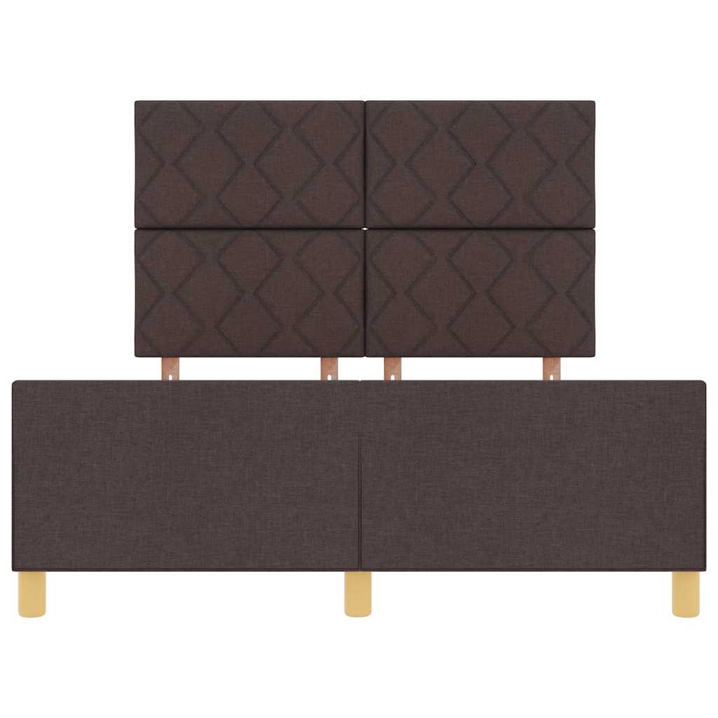 Bedframe met hoofdeinde Donkerbruin 140 x 200 cm Stof