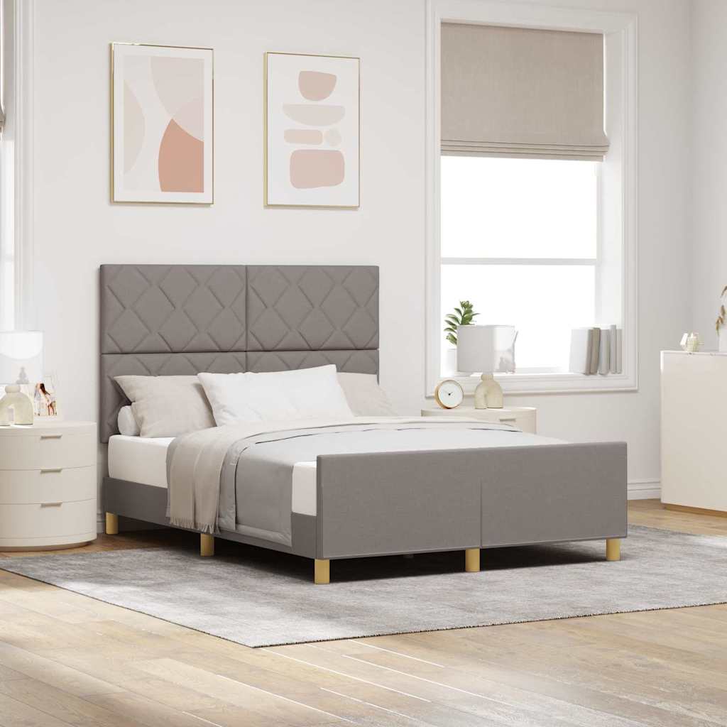Bedframe met hoofdeinde Taupe 140 x 200 cm Stof
