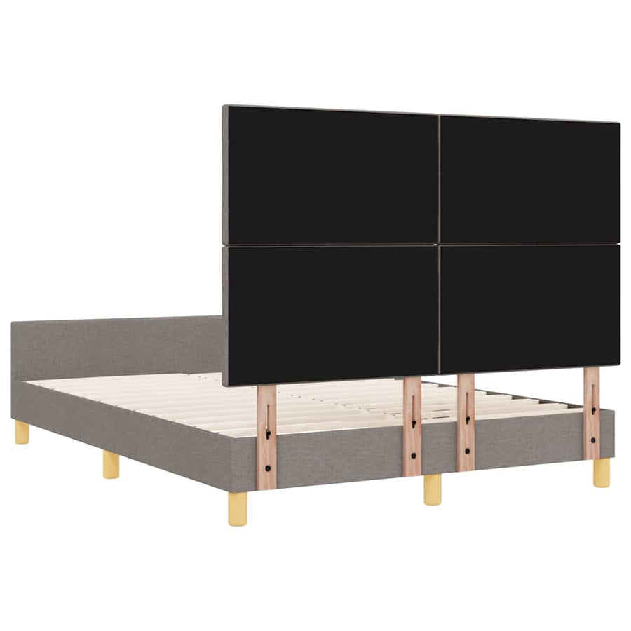 Bedframe met hoofdeinde Taupe 140 x 200 cm Stof