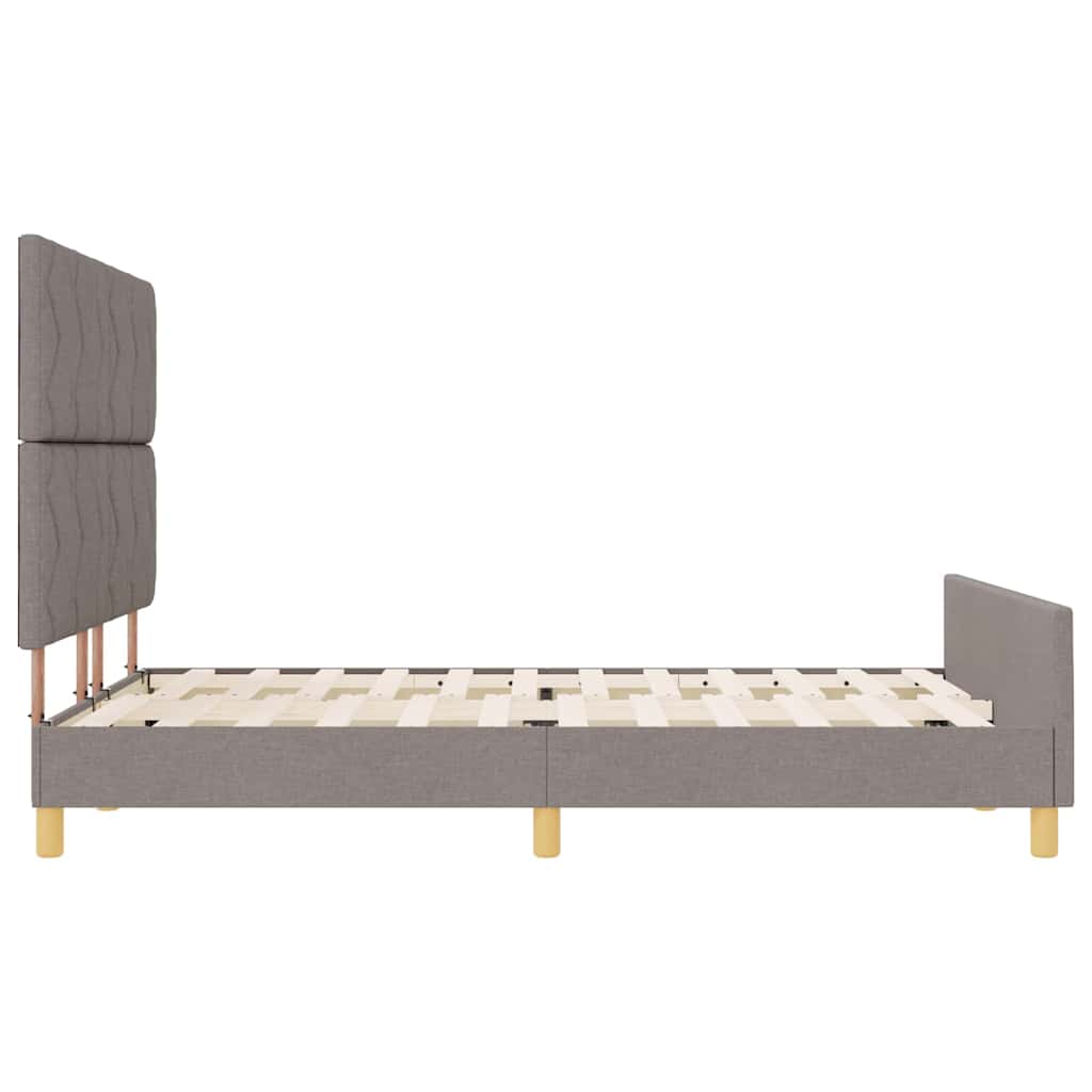 Bedframe met hoofdeinde Taupe 140 x 200 cm Stof