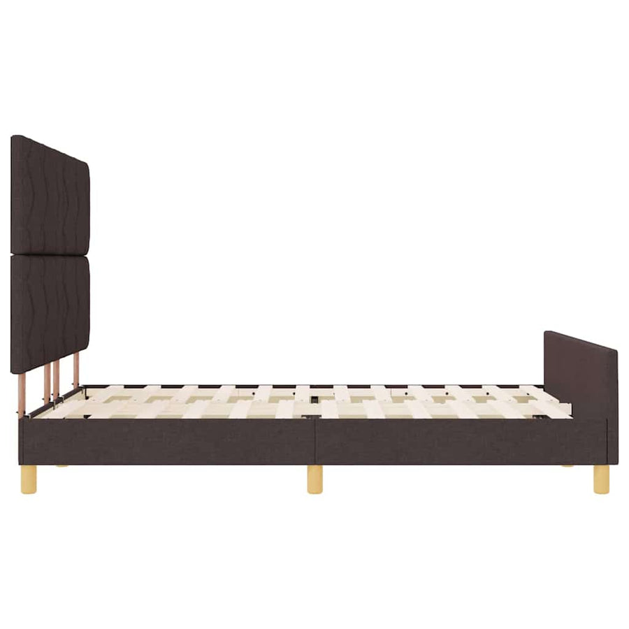 Bedframe met hoofdeinde Donkerbruin 160 x 200 cm Stof