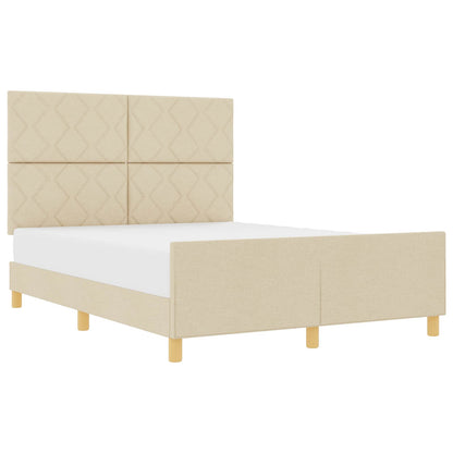 Bedframe met hoofdeinde Crème 160 x 200 cm Stof