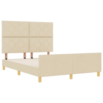 Bedframe met hoofdeinde Crème 160 x 200 cm Stof