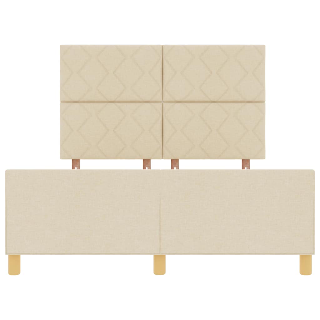 Bedframe met hoofdeinde Crème 160 x 200 cm Stof