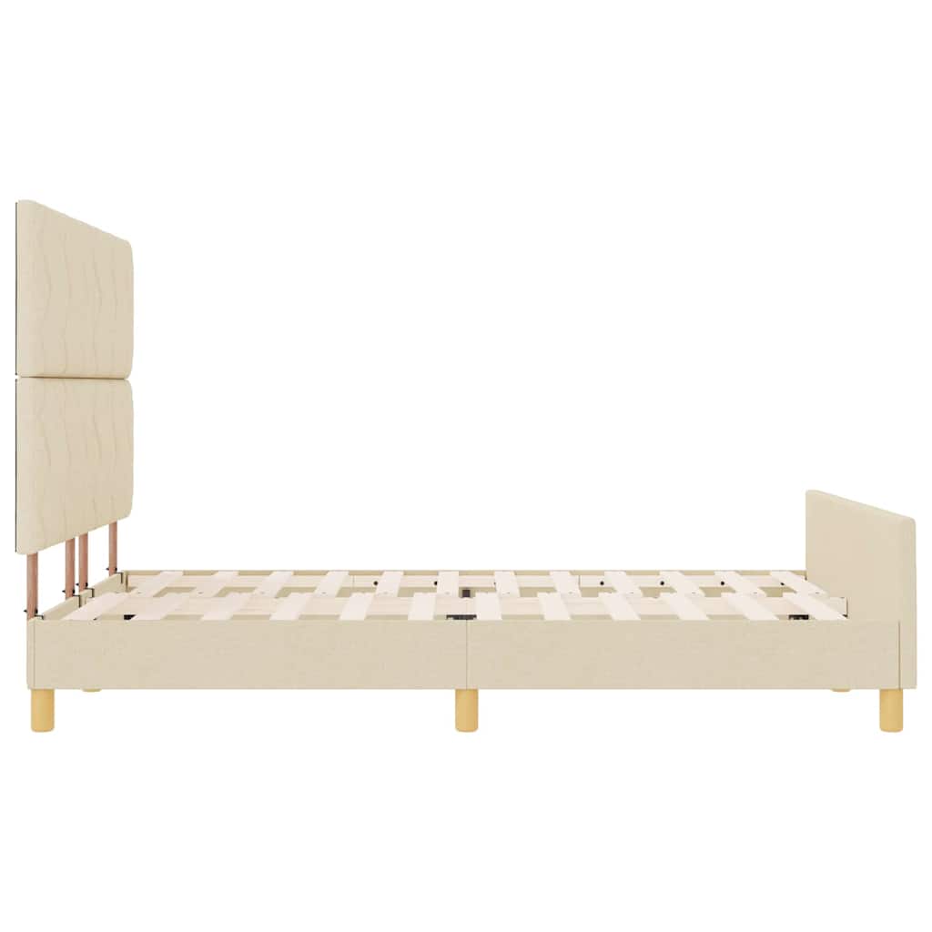 Bedframe met hoofdeinde Crème 160 x 200 cm Stof