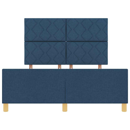 Bedframe met hoofdeinde Blauw 160 x 200 cm Stof