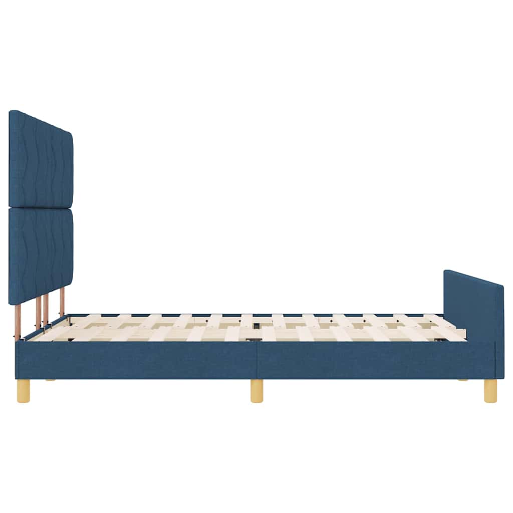 Bedframe met hoofdeinde Blauw 160 x 200 cm Stof