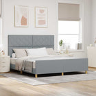 Bedframe lichtgrijs 180x200 cm stof