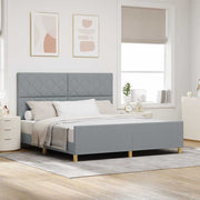 Bedframe lichtgrijs 180x200 cm stof