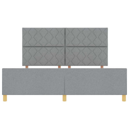 Bedframe met hoofdeinde Lichtgrijs 180 x 200 cm Stof