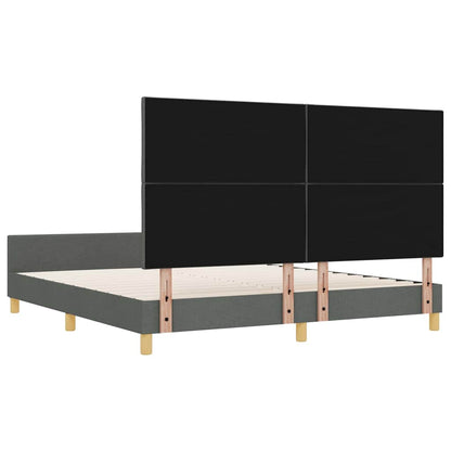 Bedframe met hoofdeinde Donkergrijs 180 x 200 cm Stof