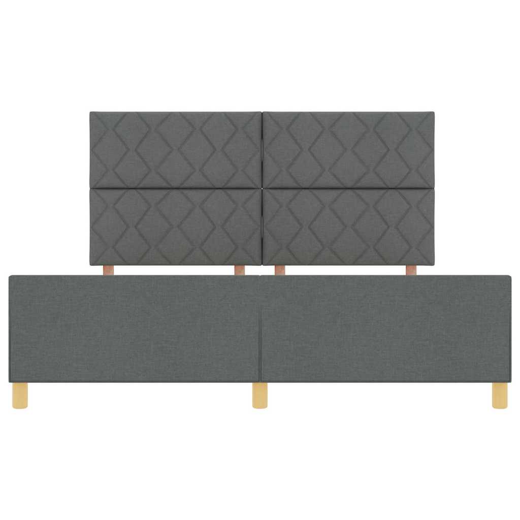 Bedframe met hoofdeinde Donkergrijs 180 x 200 cm Stof