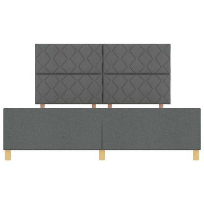 Bedframe met hoofdeinde Donkergrijs 180 x 200 cm Stof