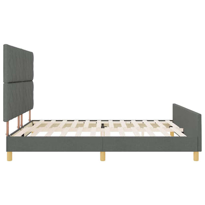 Bedframe met hoofdeinde Donkergrijs 180 x 200 cm Stof
