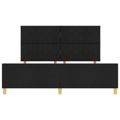 Bedframe met hoofdeinde Zwart 180 x 200 cm Stof
