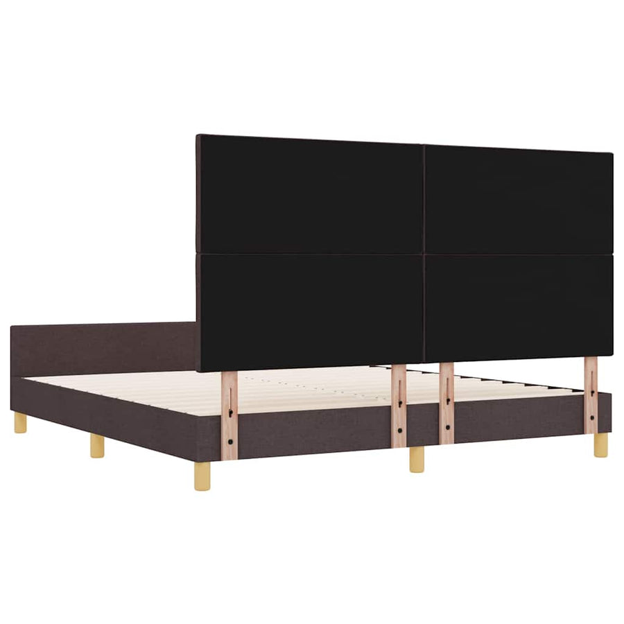 Bedframe met hoofdeinde Donkerbruin 180 x 200 cm Stof