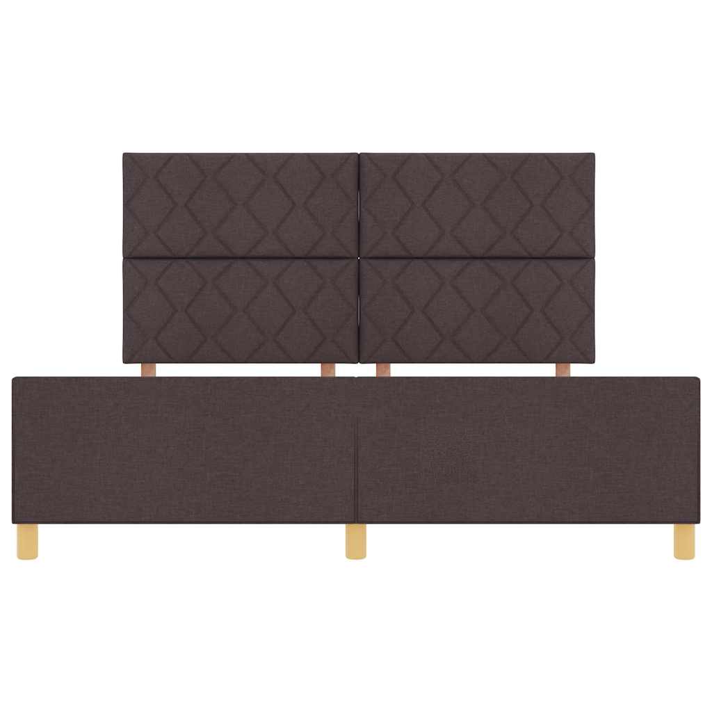 Bedframe met hoofdeinde Donkerbruin 180 x 200 cm Stof