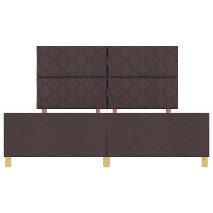 Bedframe met hoofdeinde Donkerbruin 180 x 200 cm Stof