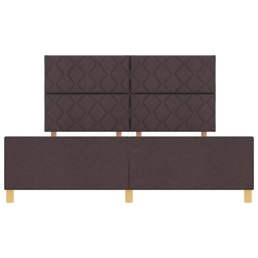 Bedframe met hoofdeinde Donkerbruin 180 x 200 cm Stof