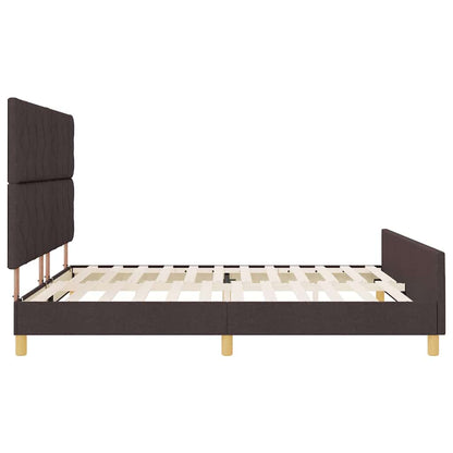Bedframe met hoofdeinde Donkerbruin 180 x 200 cm Stof