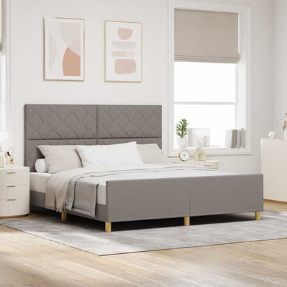 Bedframe met hoofdeinde Taupe 180 x 200 cm Stof