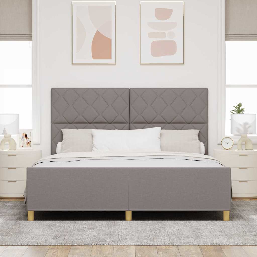 Bedframe met hoofdeinde Taupe 180 x 200 cm Stof