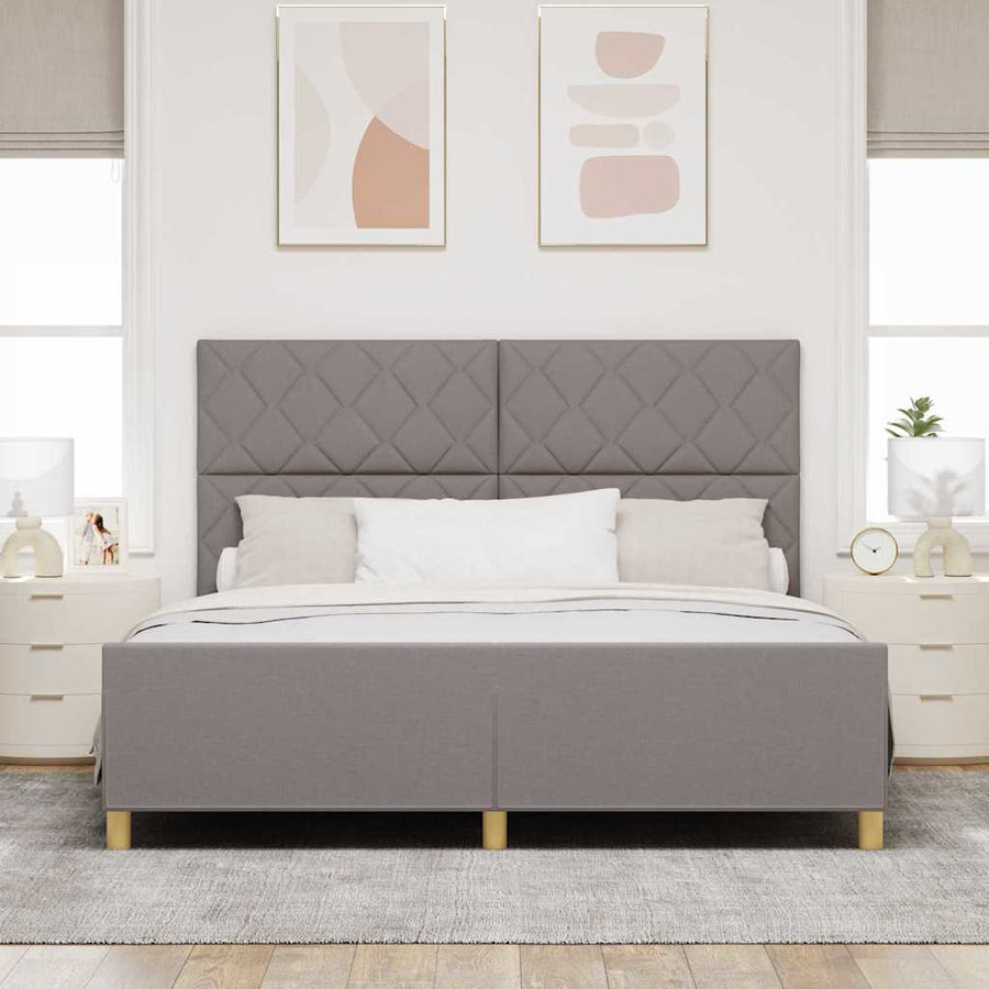 Bedframe met hoofdeinde Taupe 180 x 200 cm Stof