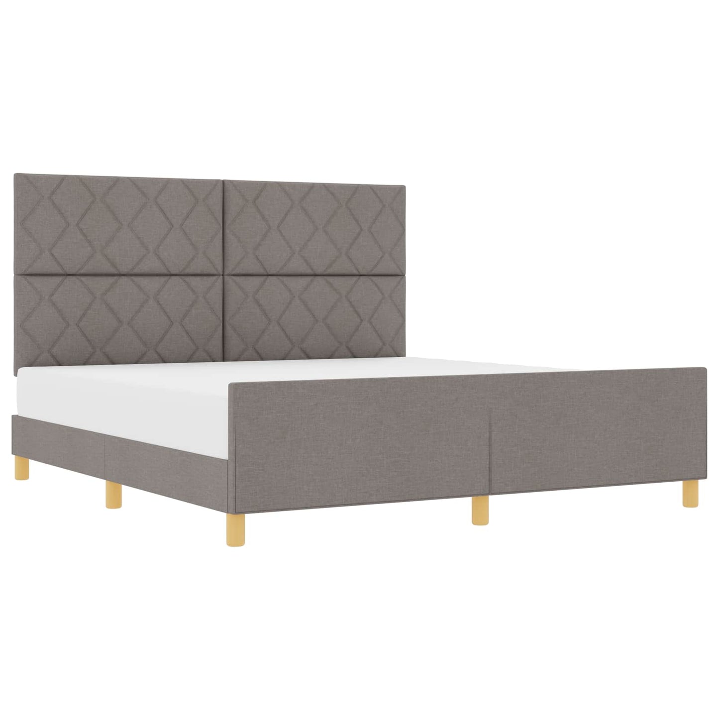 Bedframe met hoofdeinde Taupe 180 x 200 cm Stof