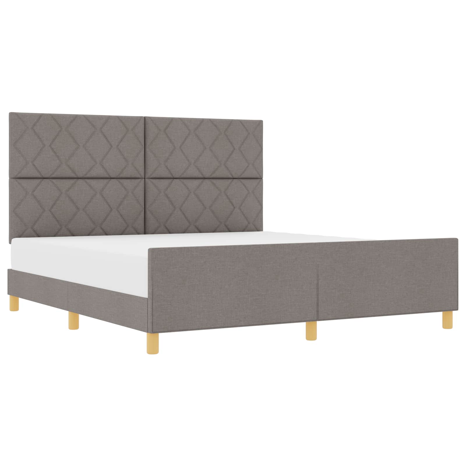 Bedframe met hoofdeinde Taupe 180 x 200 cm Stof