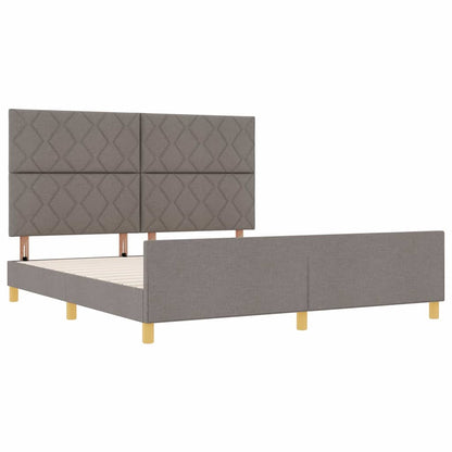 Bedframe met hoofdeinde Taupe 180 x 200 cm Stof