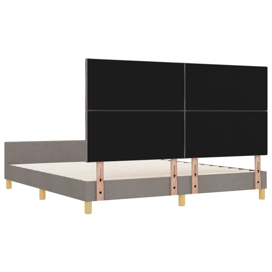 Bedframe met hoofdeinde Taupe 180 x 200 cm Stof