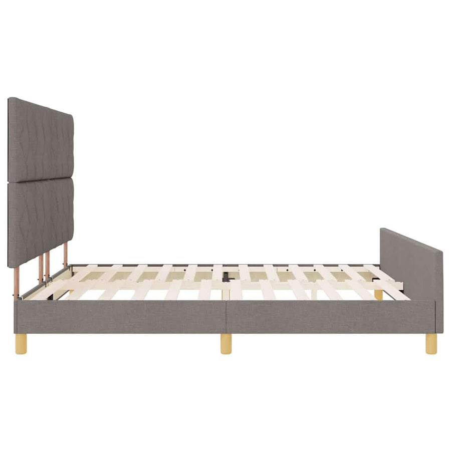 Bedframe met hoofdeinde Taupe 180 x 200 cm Stof