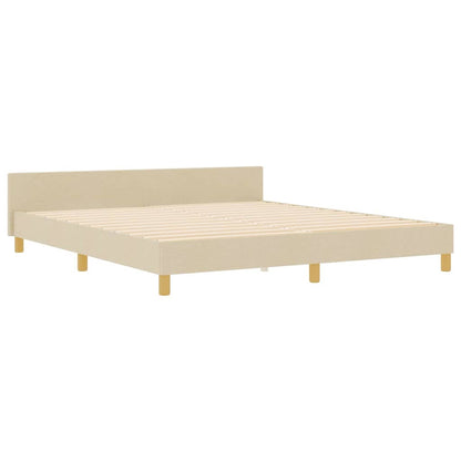 Bedframe met hoofdeinde Crème 180 x 200 cm Stof