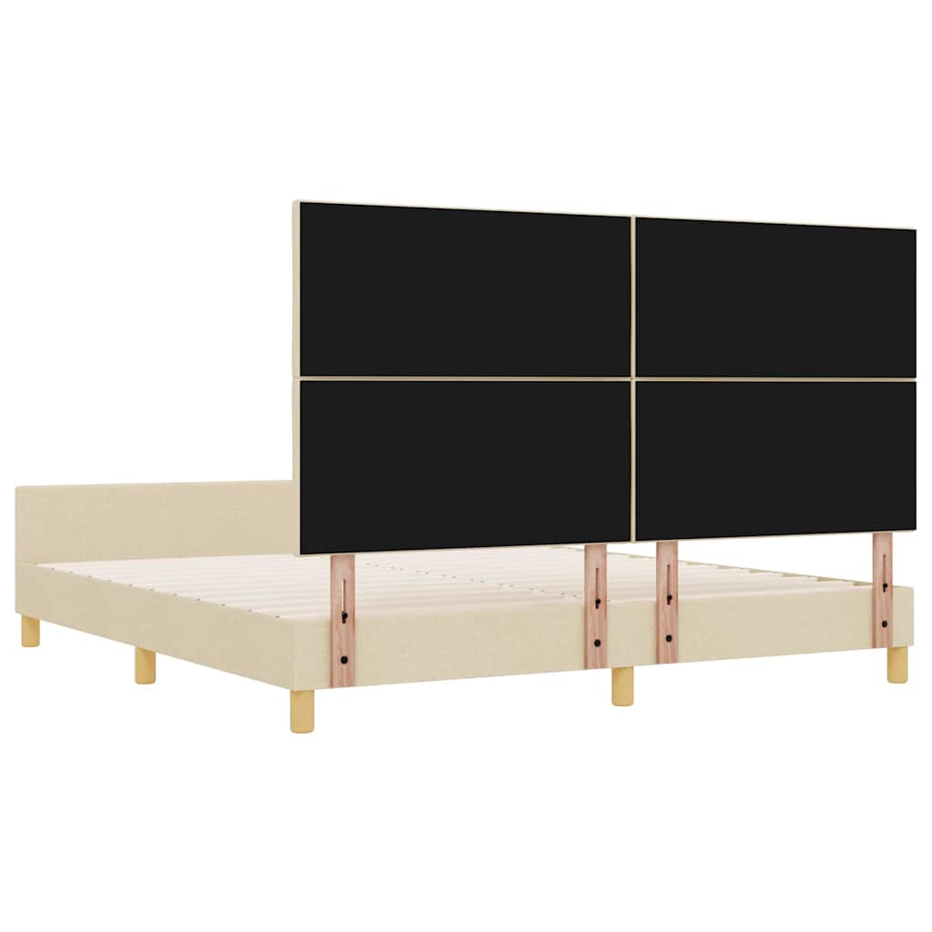 Bedframe met hoofdeinde Crème 180 x 200 cm Stof