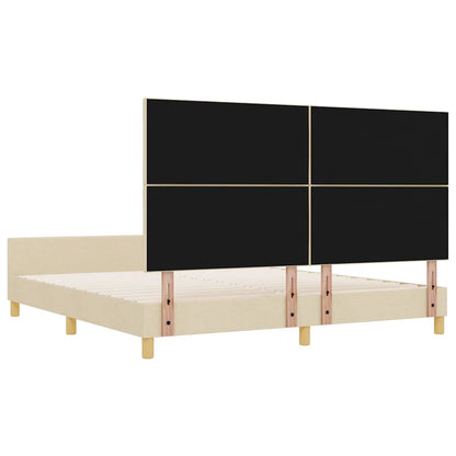 Bedframe met hoofdeinde Crème 180 x 200 cm Stof
