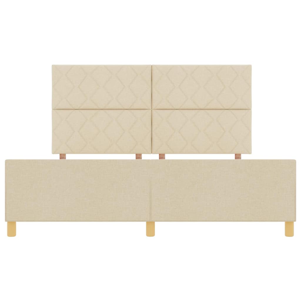 Bedframe met hoofdeinde Crème 180 x 200 cm Stof
