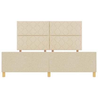 Bedframe met hoofdeinde Crème 180 x 200 cm Stof