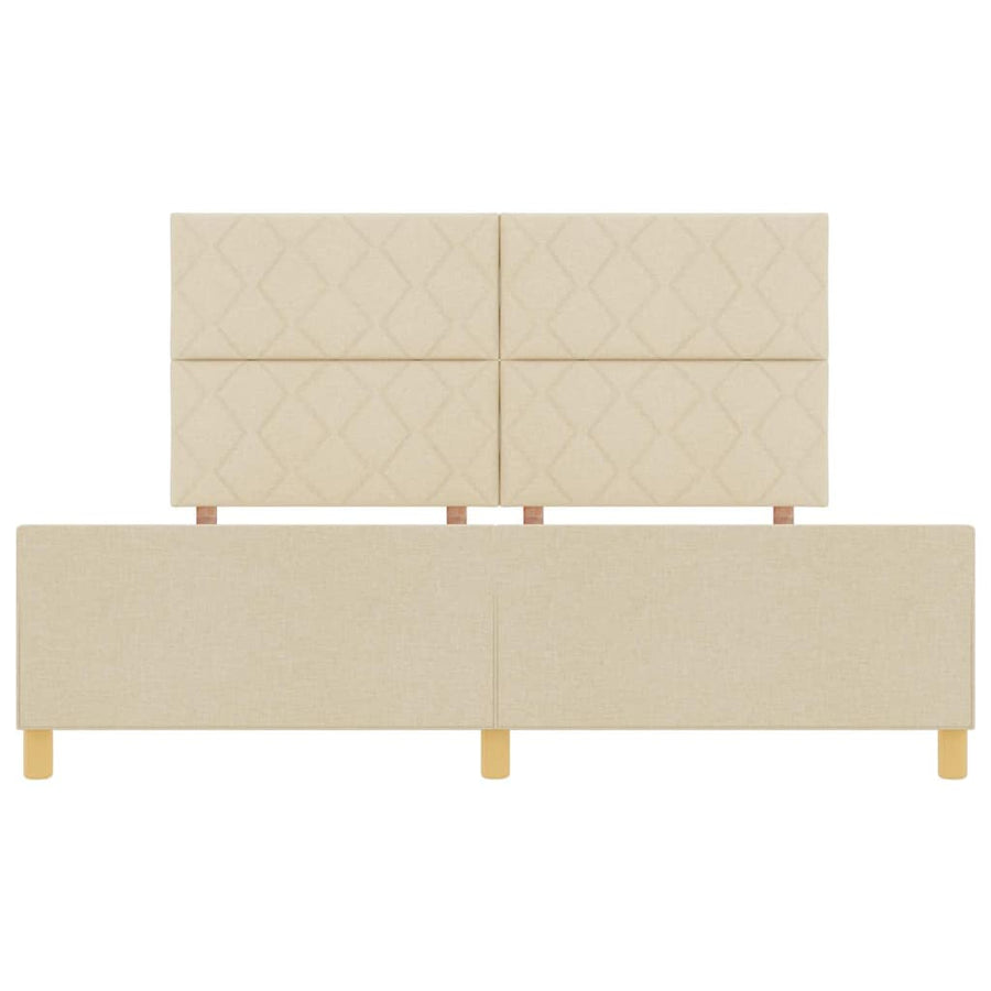 Bedframe met hoofdeinde Crème 180 x 200 cm Stof