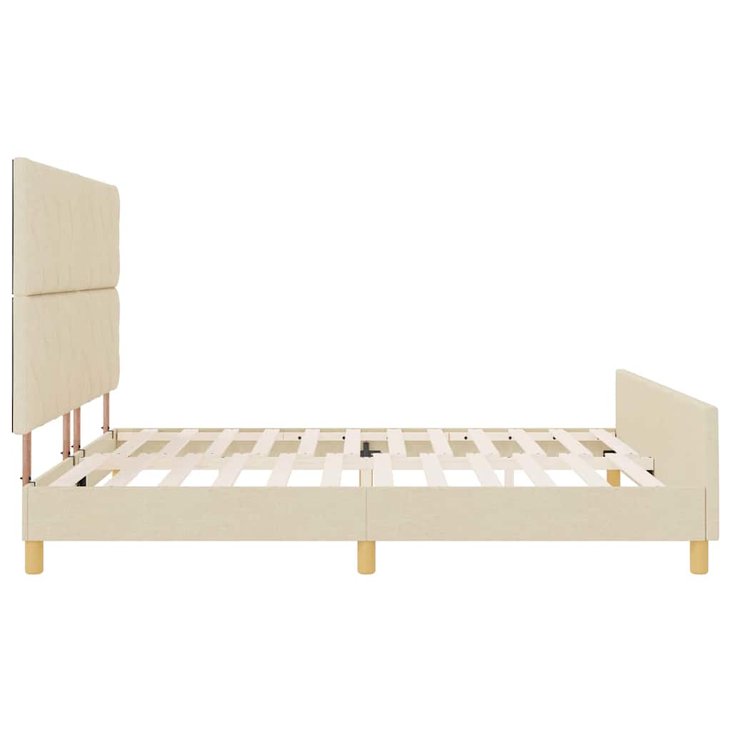 Bedframe met hoofdeinde Crème 180 x 200 cm Stof