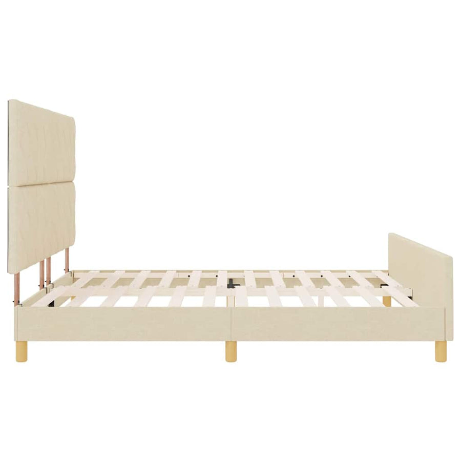 Bedframe met hoofdeinde Crème 180 x 200 cm Stof