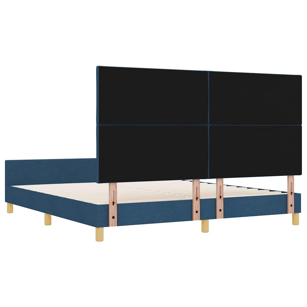 Bedframe met hoofdeinde Blauw 180 x 200 cm Stof