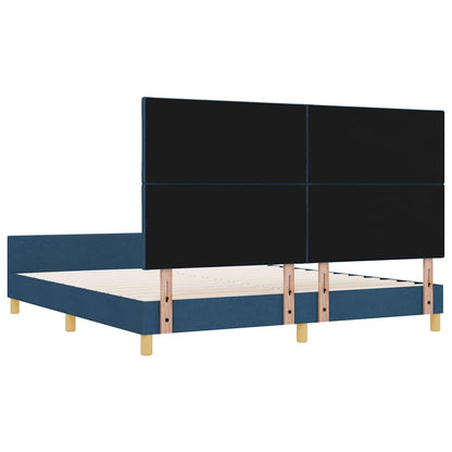 Bedframe met hoofdeinde Blauw 180 x 200 cm Stof