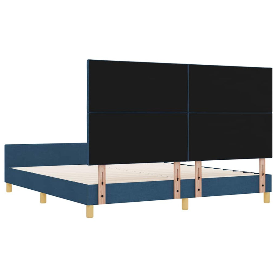 Bedframe met hoofdeinde Blauw 180 x 200 cm Stof